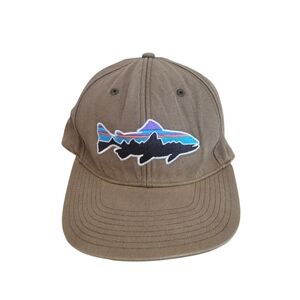 Patagonia Green Trout Fish Snapback Hat Cap Cloth Organic Cotton